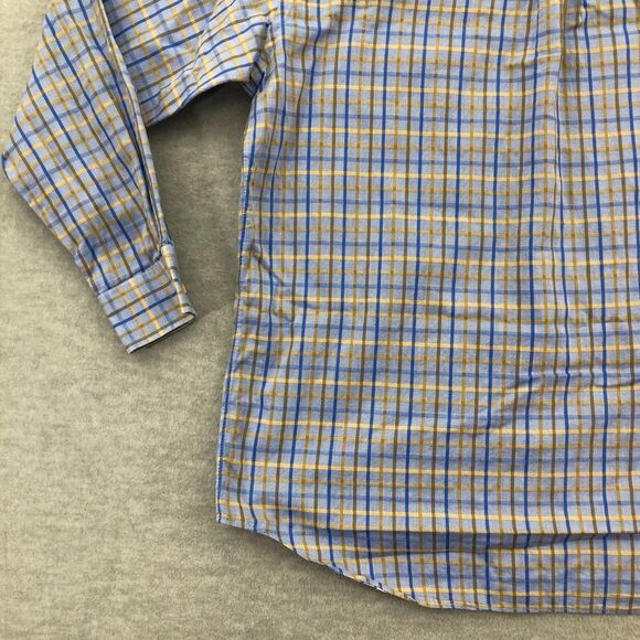 Scott Barber Button Down Shirt Mens Size XL Window Pane Plaid Long Sleeve - Picture 16 of 16